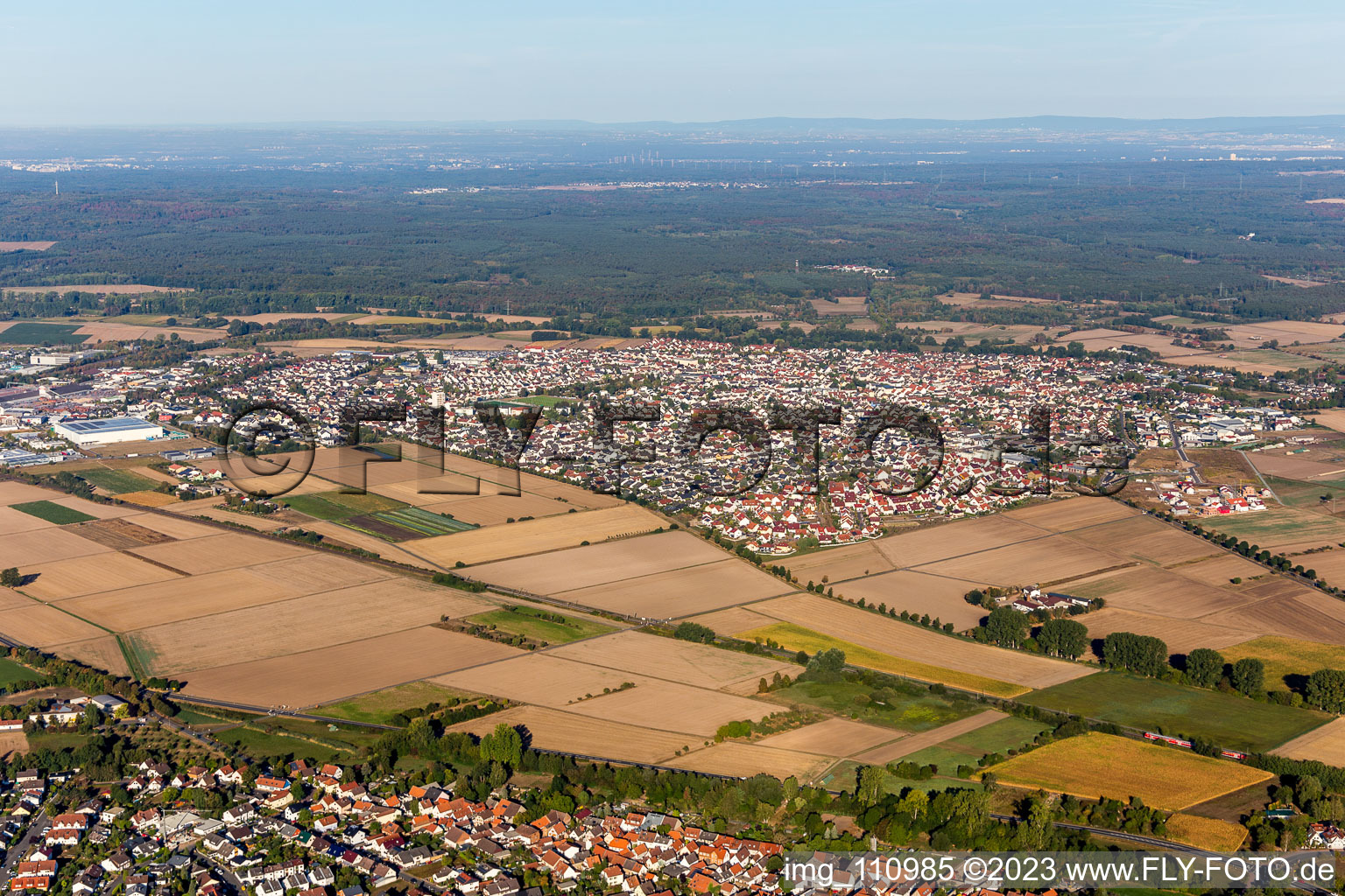Luftbild von Münster im Bundesland Hessen, Deutschland