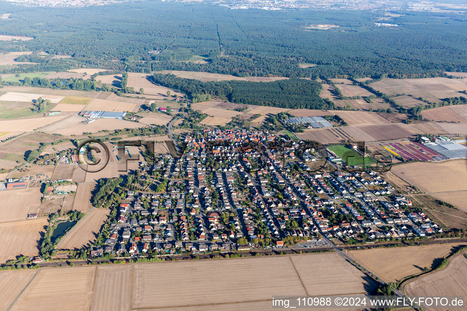 Luftbild von Hergershausen im Bundesland Hessen, Deutschland