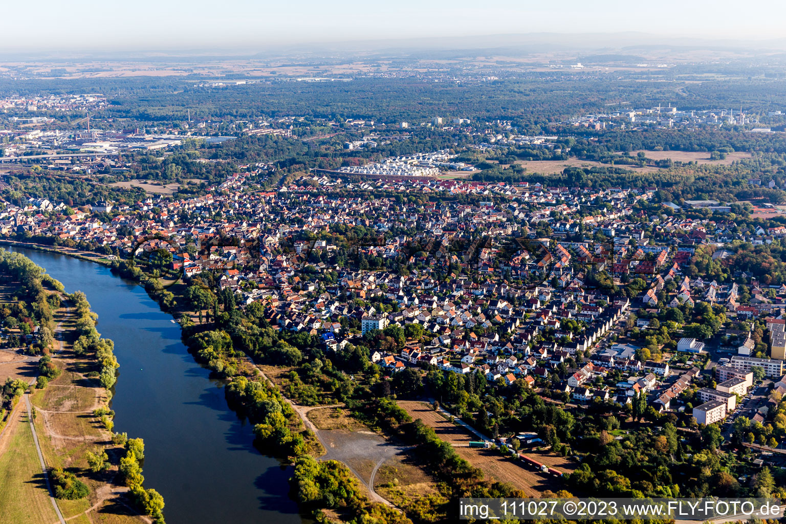 Luftbild von Großauheim im Bundesland Hessen, Deutschland