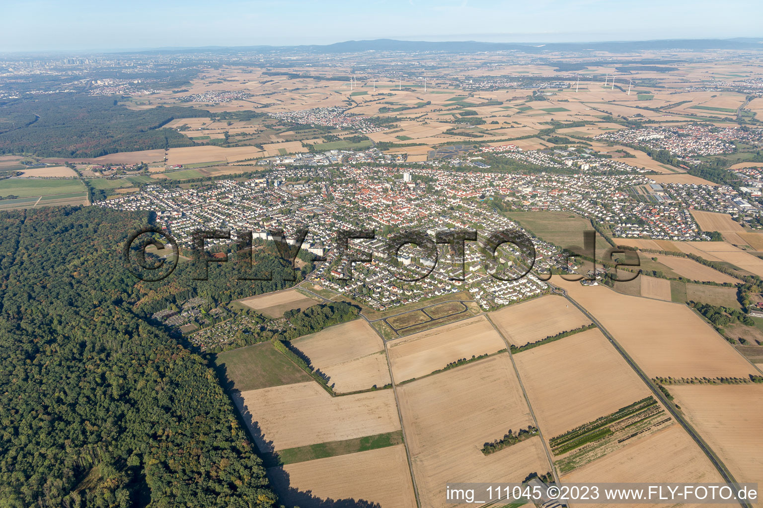 Drohnenbild von Bruchköbel im Bundesland Hessen, Deutschland