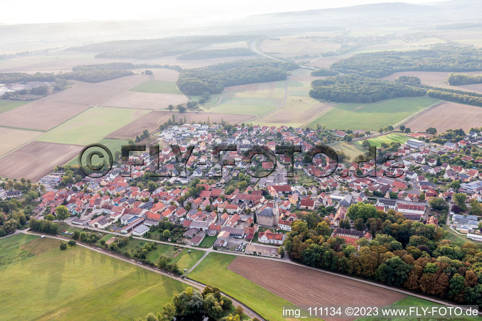 Luftbild von Wonfurt im Bundesland Bayern, Deutschland