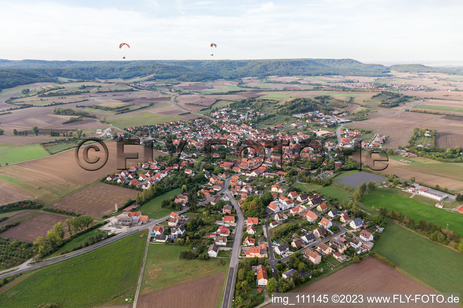Luftbild von Westheim bei Haßfurt im Bundesland Bayern, Deutschland