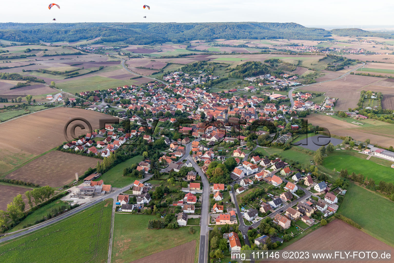Luftaufnahme von Westheim bei Haßfurt im Bundesland Bayern, Deutschland