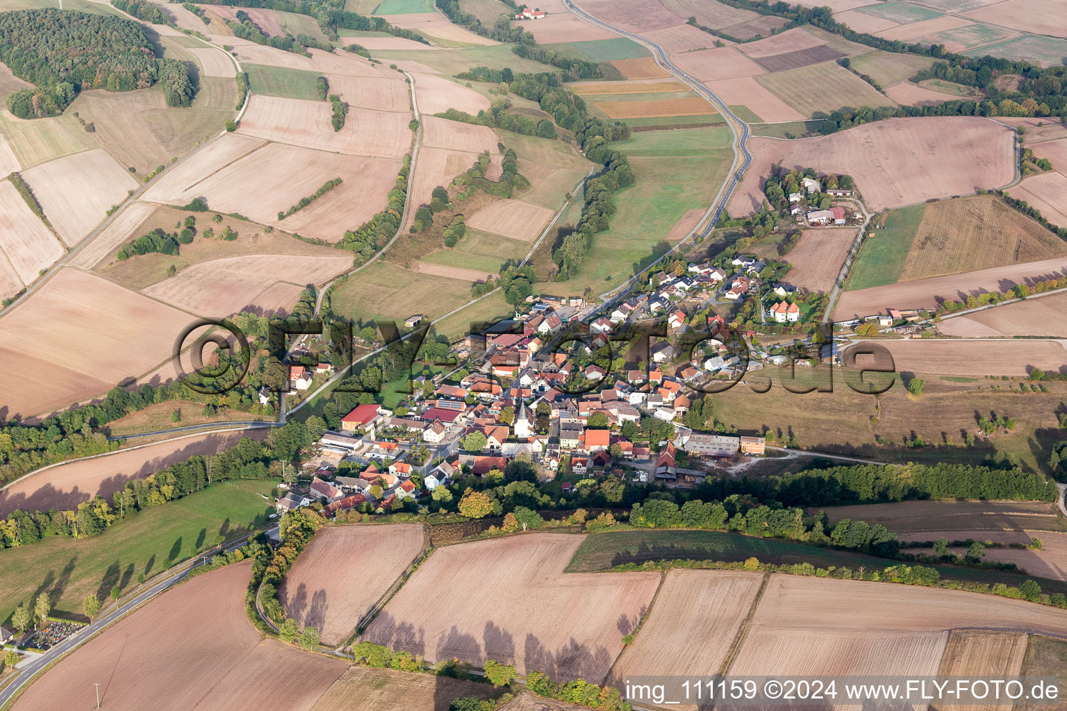 Luftaufnahme von Theinheim im Bundesland Bayern, Deutschland