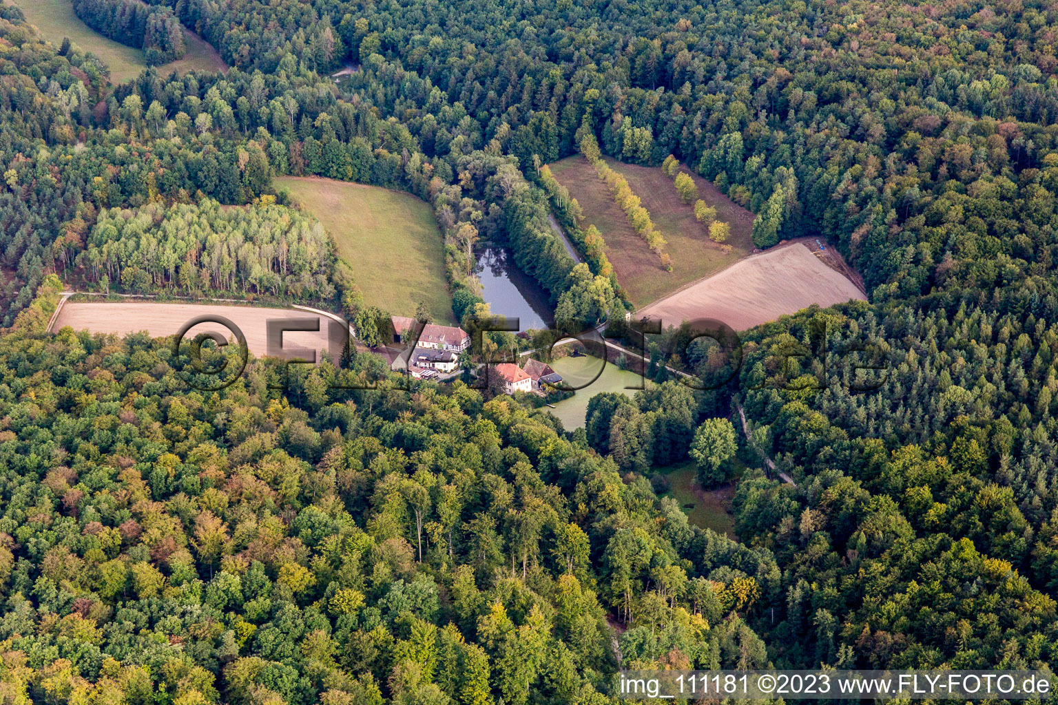 Luftbild von Winkelhof, Forsthaus im Bundesland Bayern, Deutschland