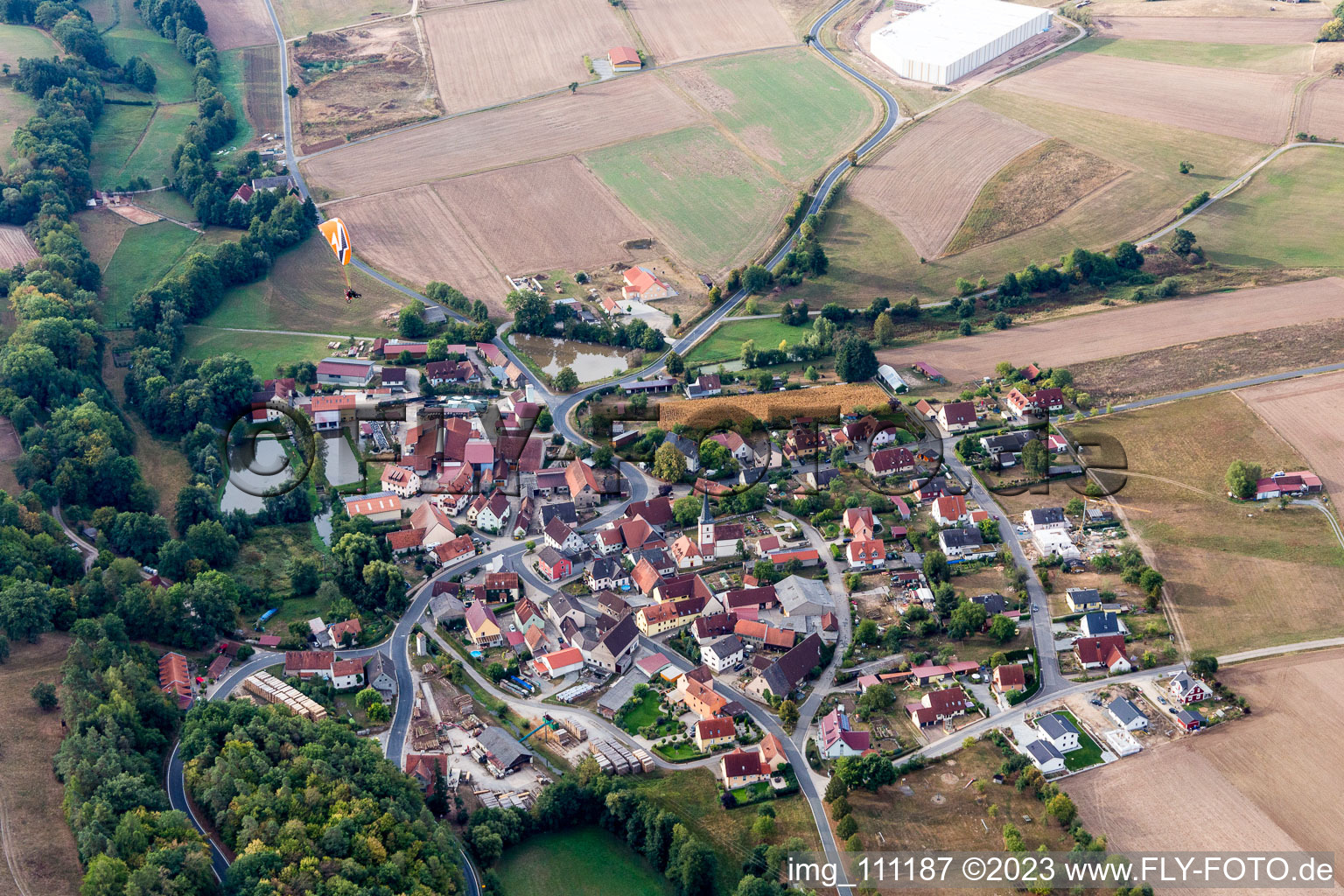Luftaufnahme von Füttersee im Bundesland Bayern, Deutschland