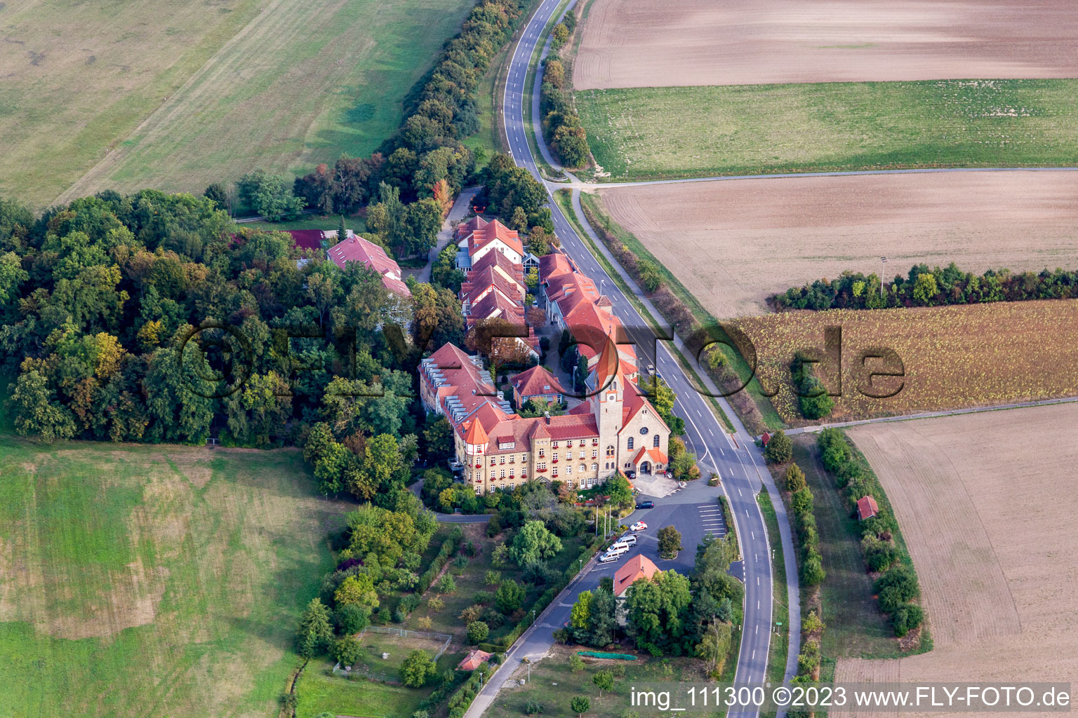 Lindach im Bundesland Bayern, Deutschland von der Drohne aus gesehen