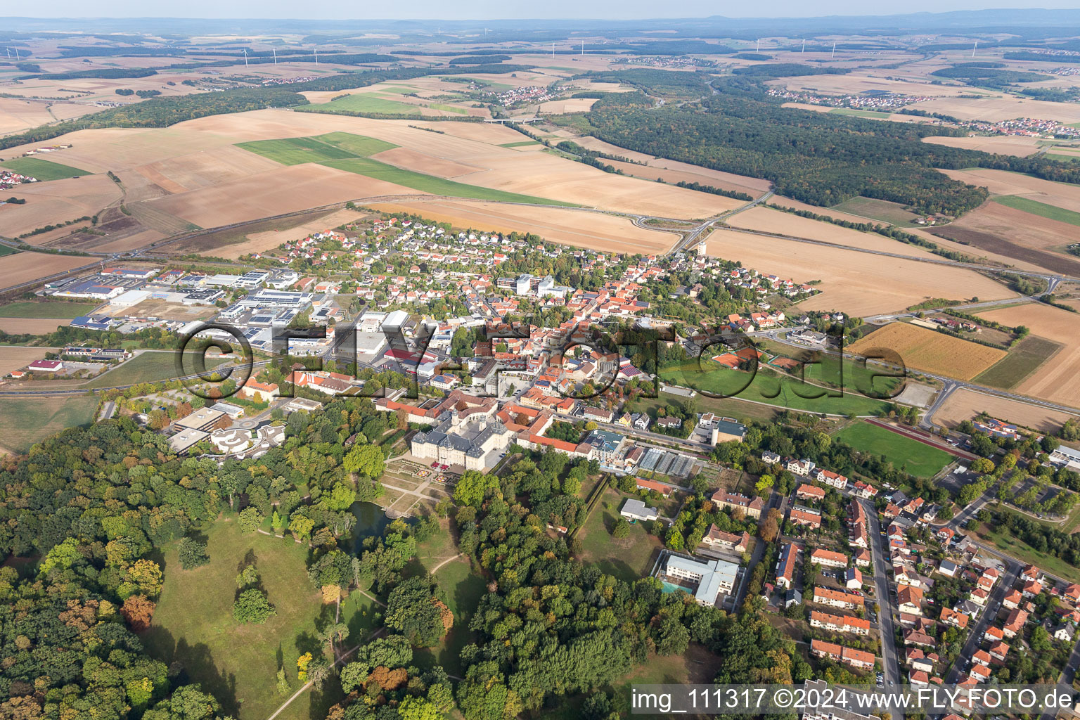 Luftbild von Werneck im Bundesland Bayern, Deutschland