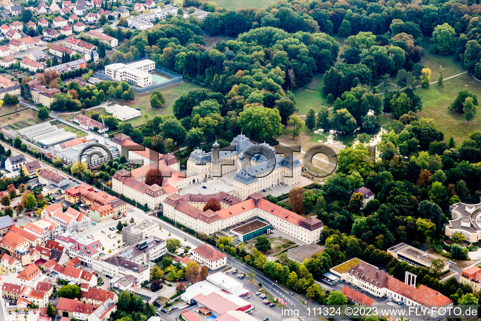 Luftbild von Werneck im Bundesland Bayern, Deutschland