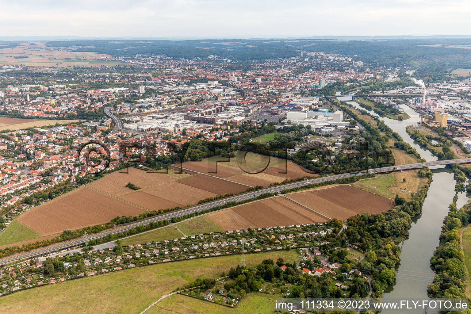 Schweinfurt, Gewerbegebiet SKF im Bundesland Bayern, Deutschland