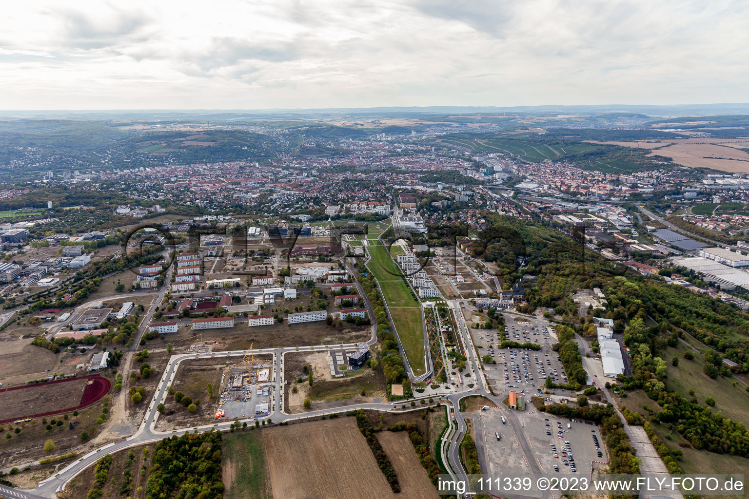 Luftbild von Würzburg im Bundesland Bayern, Deutschland