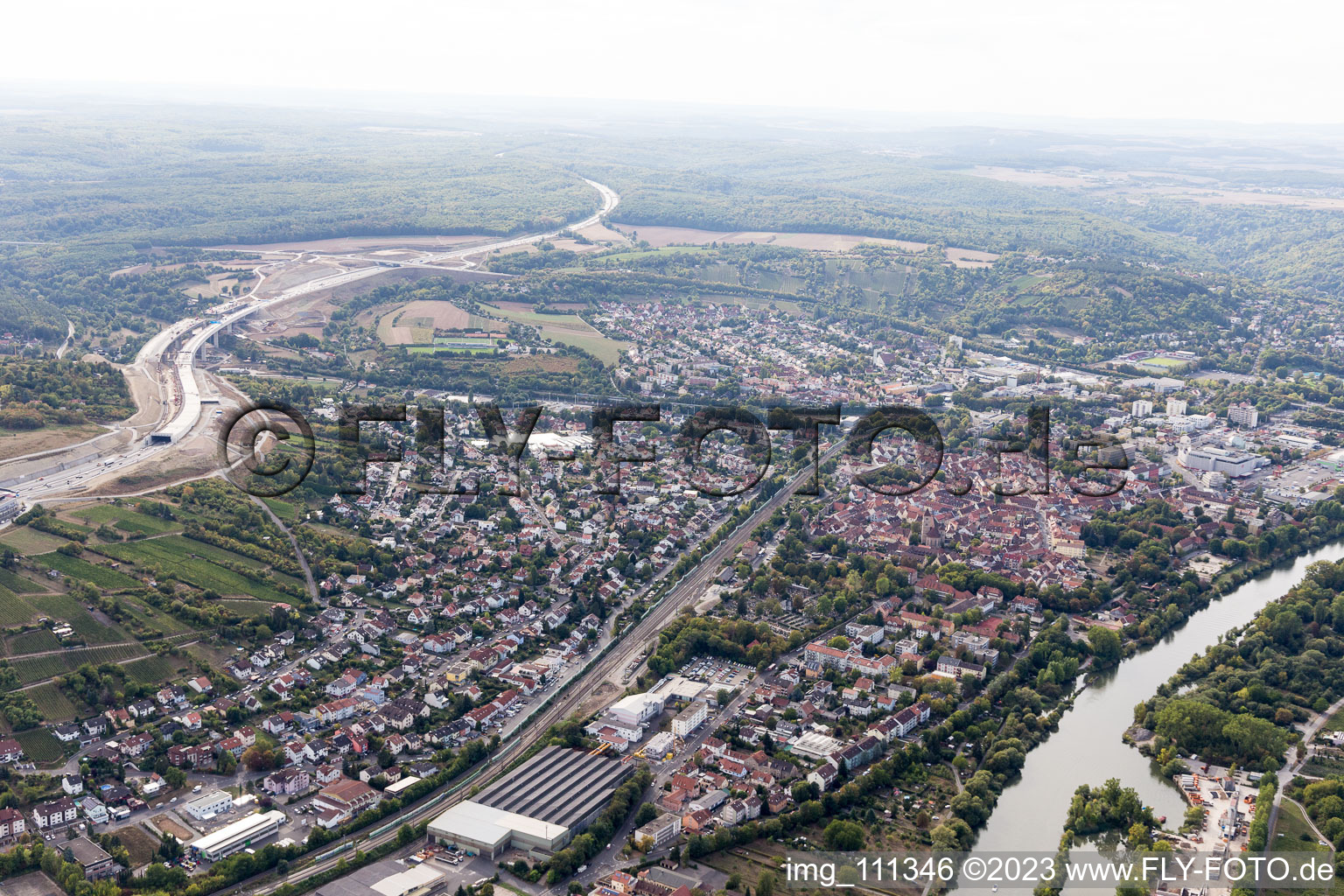 Luftbild von Heidingsfeld im Bundesland Bayern, Deutschland