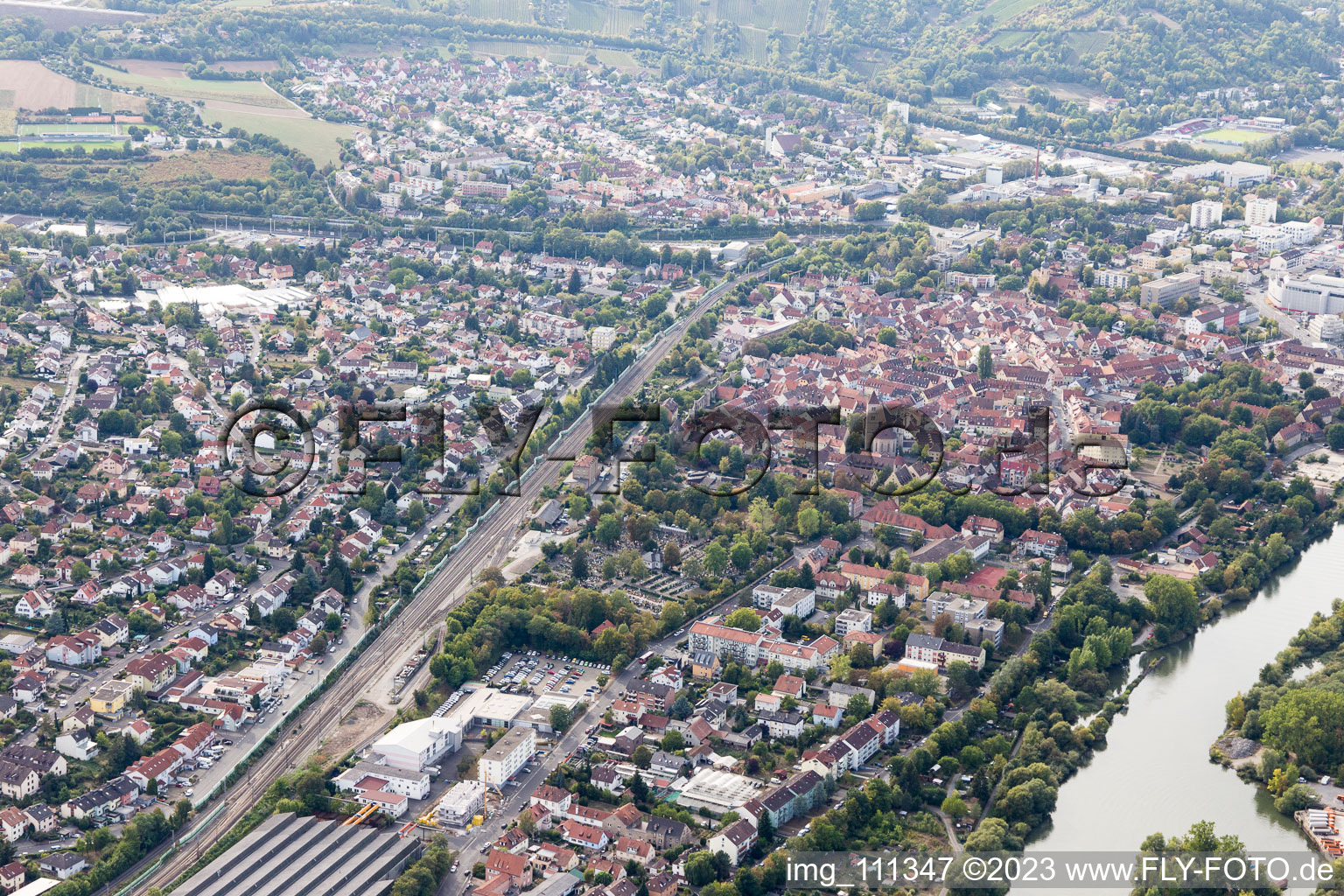 Luftaufnahme von Heidingsfeld im Bundesland Bayern, Deutschland