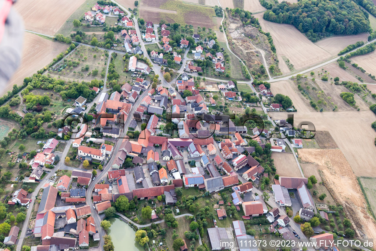 Luftbild von Krensheim im Bundesland Baden-Württemberg, Deutschland