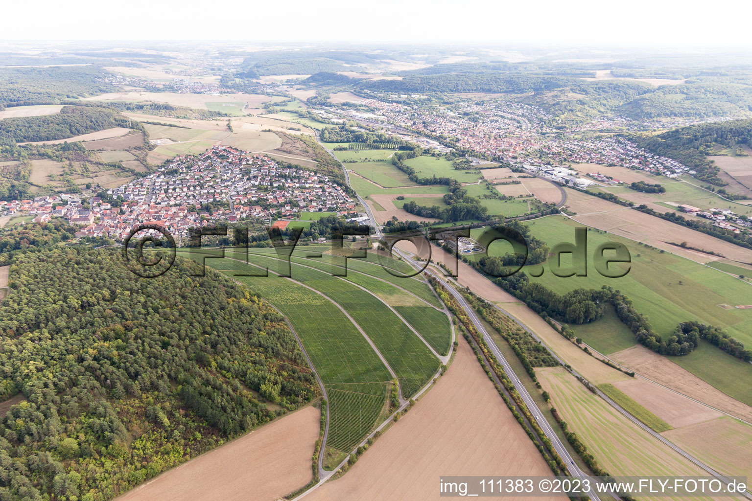 Luftbild von Gerlachsheim im Bundesland Baden-Württemberg, Deutschland