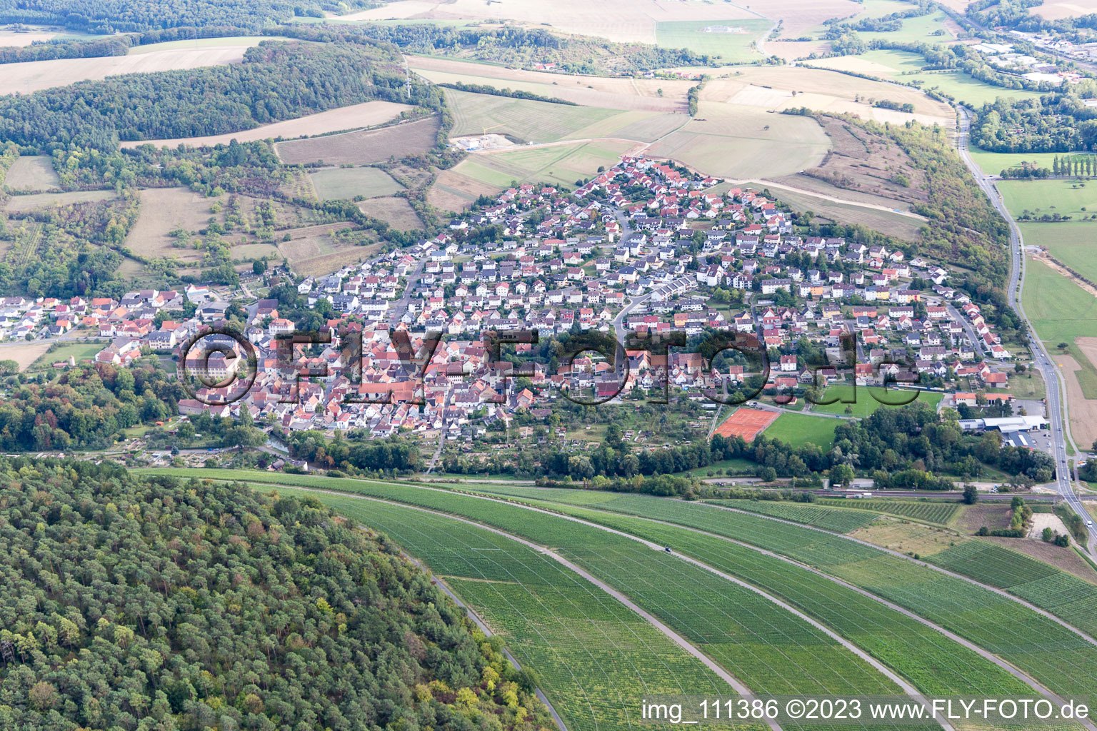 Luftaufnahme von Gerlachsheim im Bundesland Baden-Württemberg, Deutschland