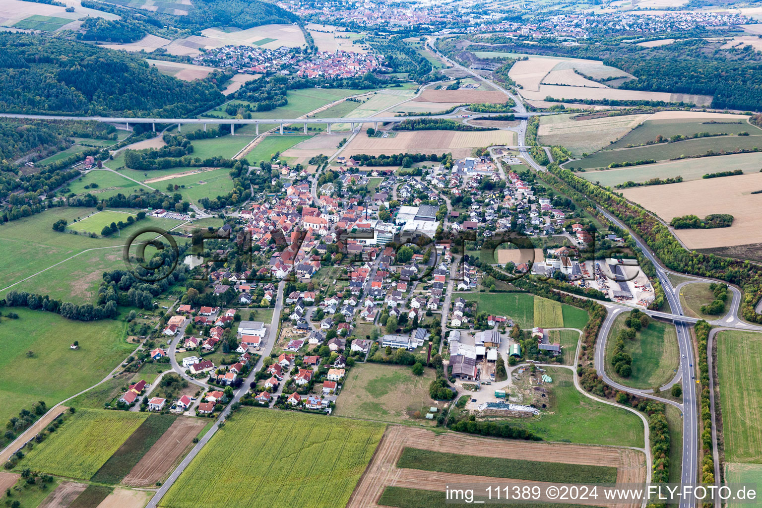 Dorf - Ansicht in Distelhausen im Bundesland Baden-Württemberg, Deutschland