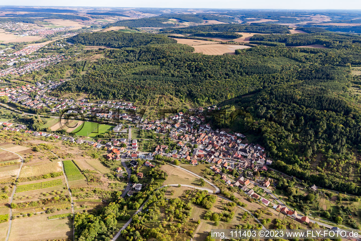 Oberlauda im Bundesland Baden-Württemberg, Deutschland aus der Luft