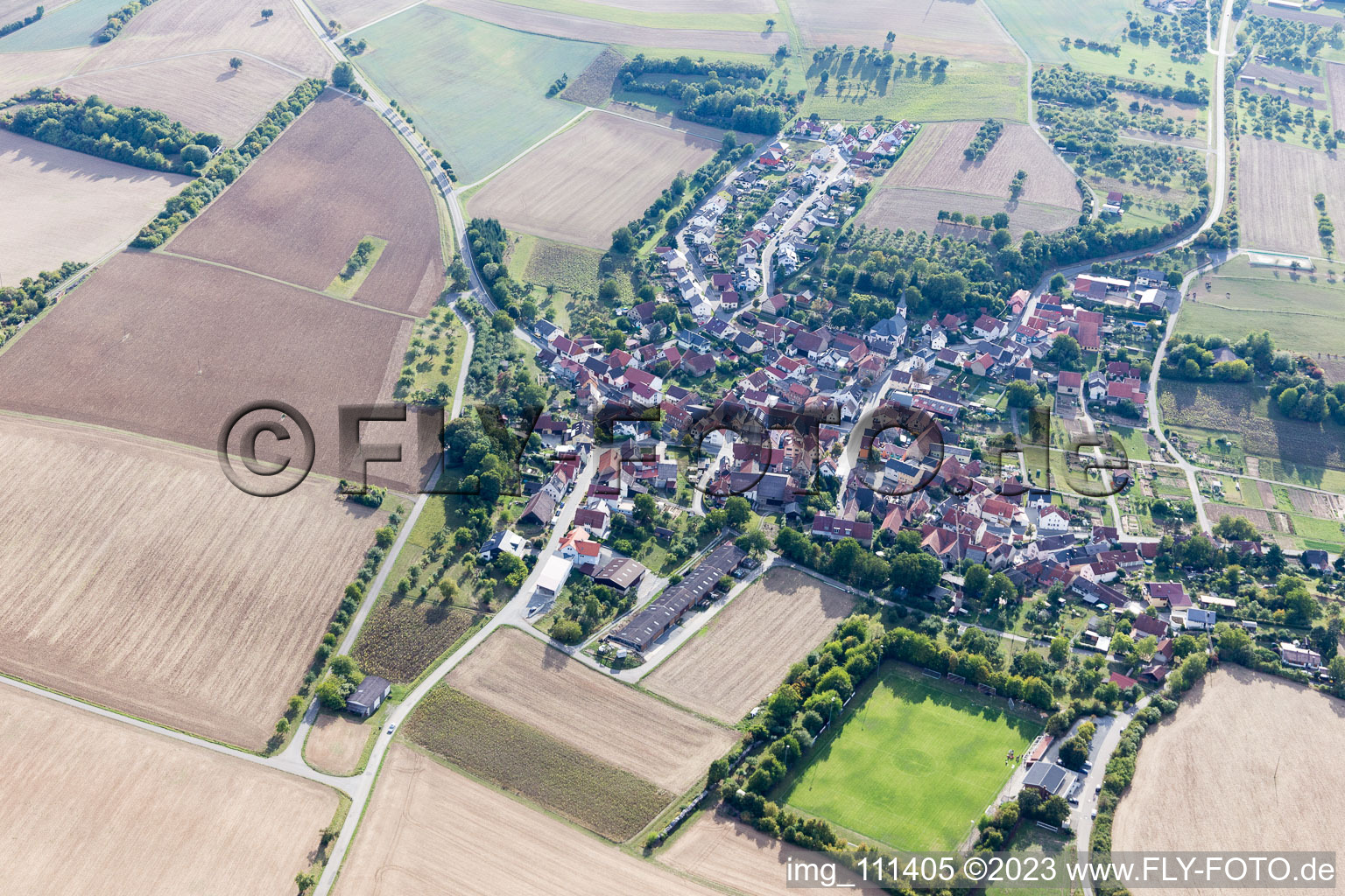 Luftbild von Heckfeld im Bundesland Baden-Württemberg, Deutschland