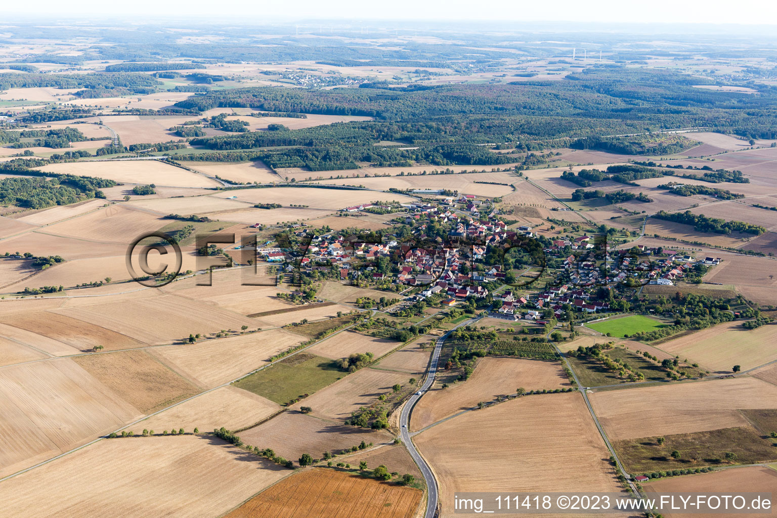 Luftbild von Berolzheim im Bundesland Baden-Württemberg, Deutschland