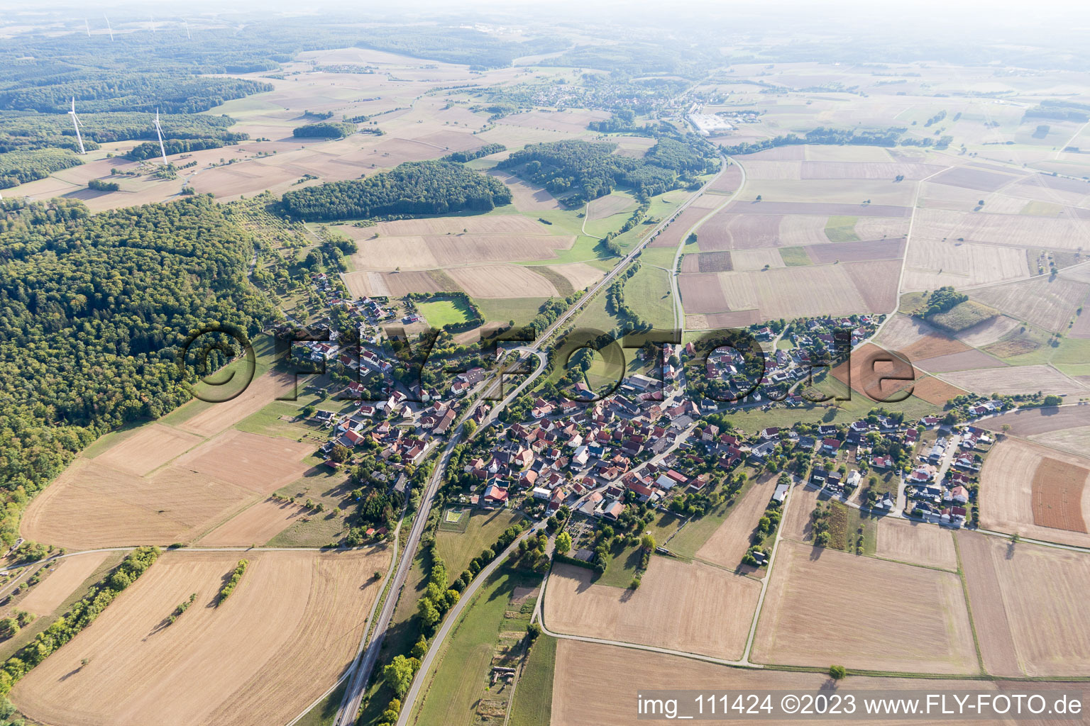 Luftbild von Hirschlanden im Bundesland Baden-Württemberg, Deutschland