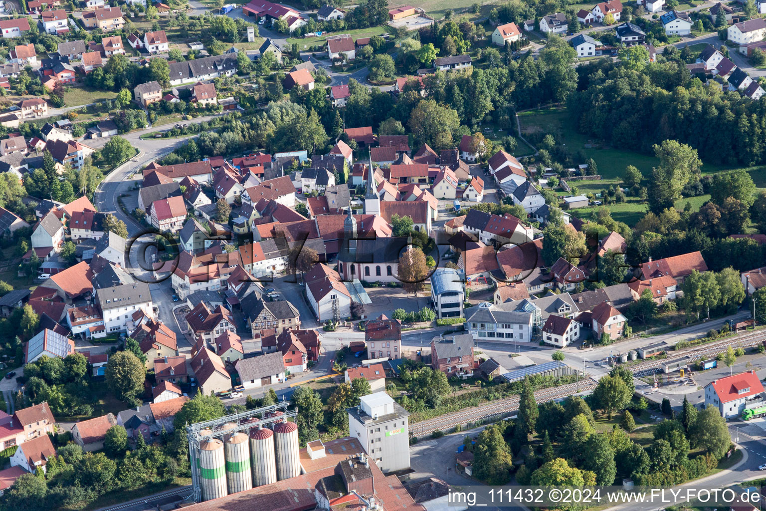 Schrägluftbild von Rosenberg im Bundesland Baden-Württemberg, Deutschland