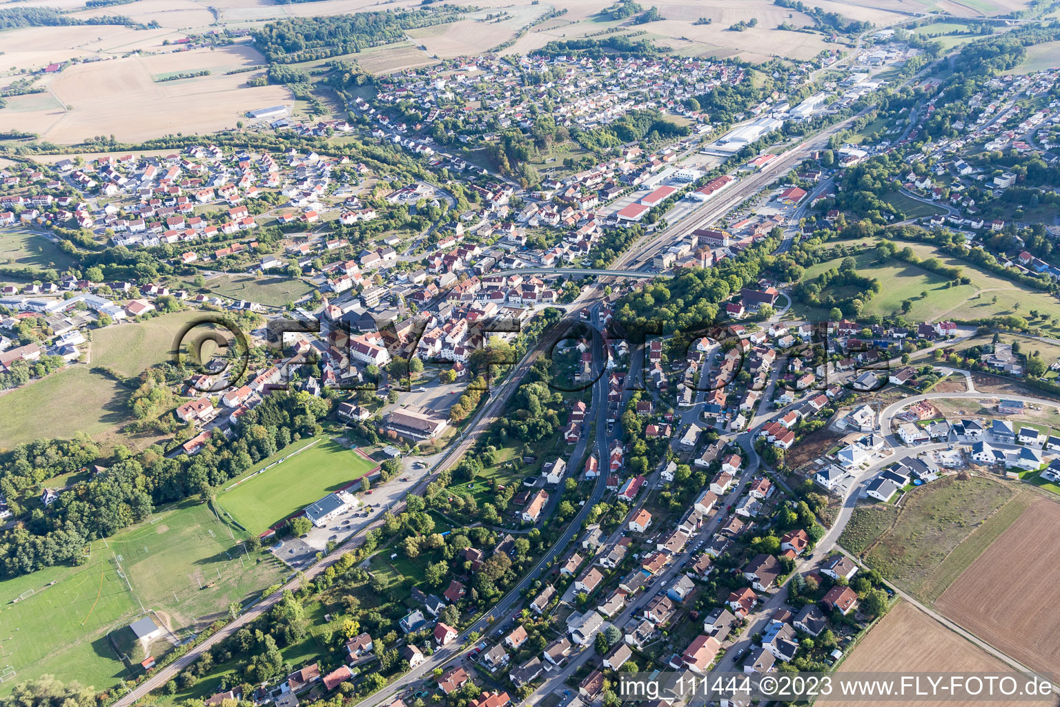 Osterburken im Bundesland Baden-Württemberg, Deutschland aus der Luft