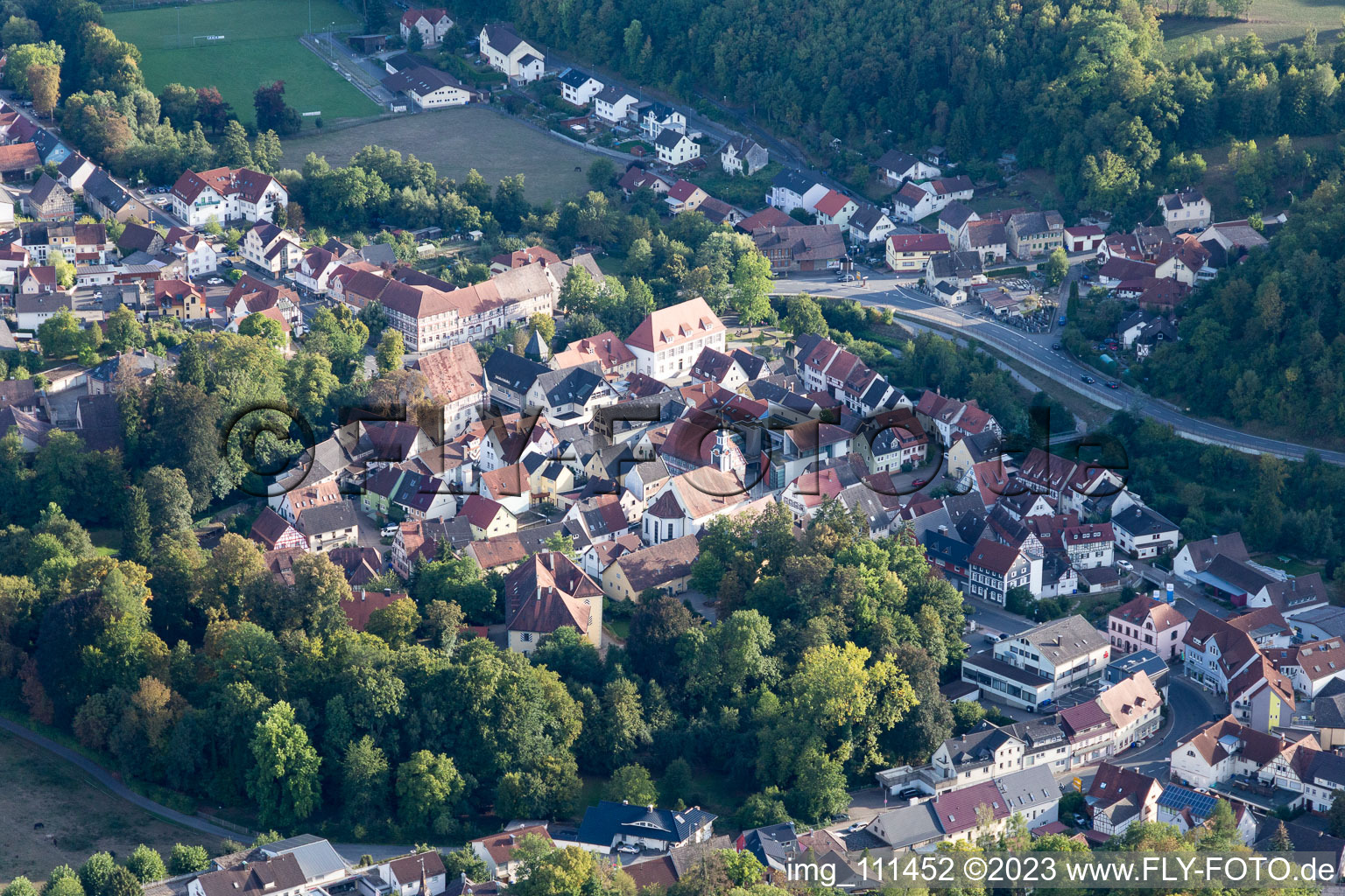 Adelsheim im Bundesland Baden-Württemberg, Deutschland aus der Luft