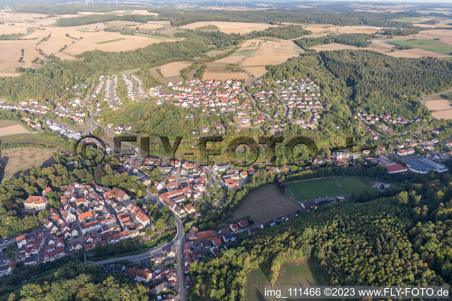 Adelsheim im Bundesland Baden-Württemberg, Deutschland aus der Vogelperspektive