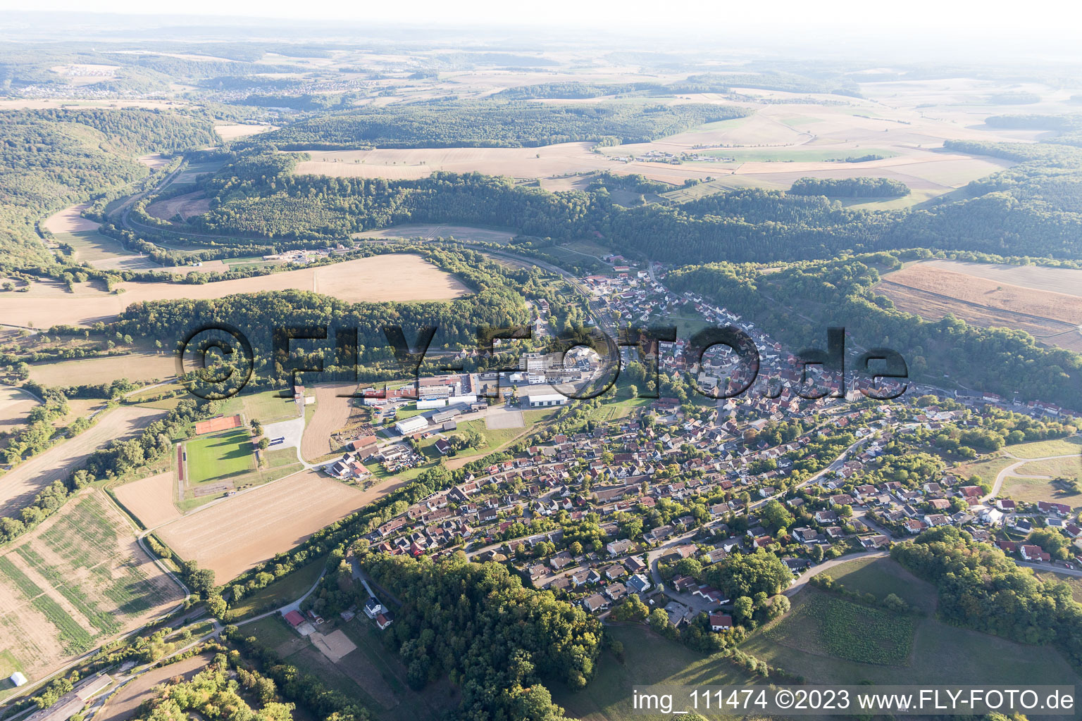 Luftbild von Roigheim im Bundesland Baden-Württemberg, Deutschland