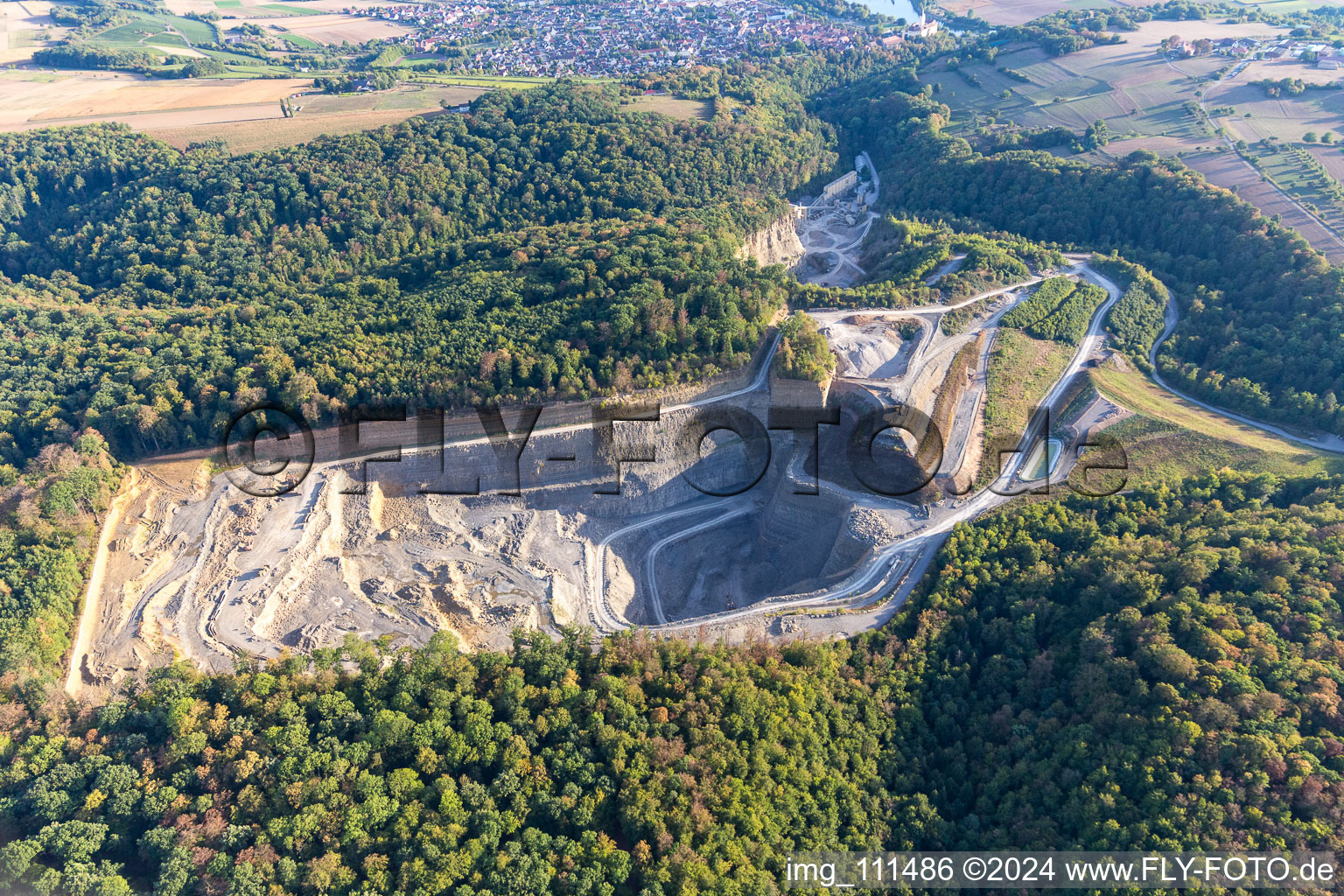 Gundelsheim, Steinbruch im Bundesland Baden-Württemberg, Deutschland