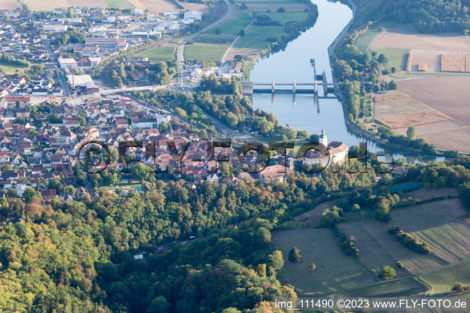 Luftaufnahme von Gundelsheim im Bundesland Baden-Württemberg, Deutschland