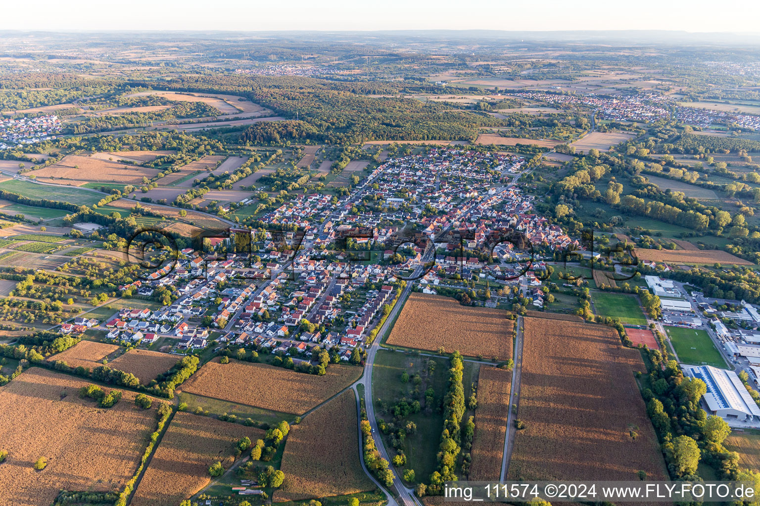 Luftaufnahme von Stettfeld im Bundesland Baden-Württemberg, Deutschland
