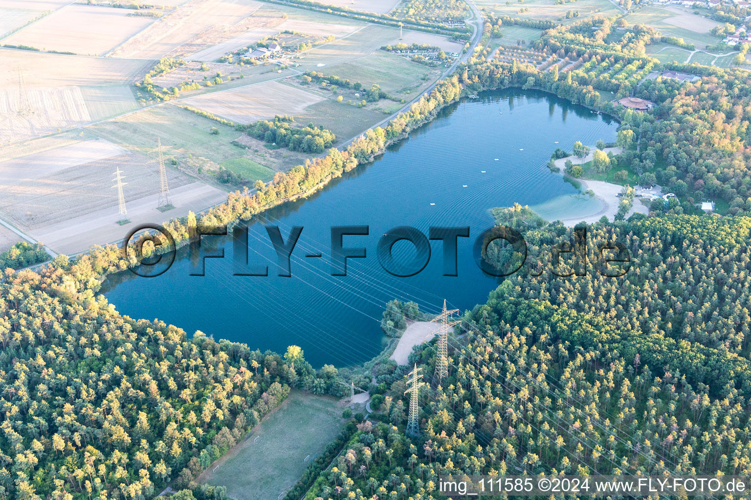 Luftbild von Forst, Heidesee im Bundesland Baden-Württemberg, Deutschland