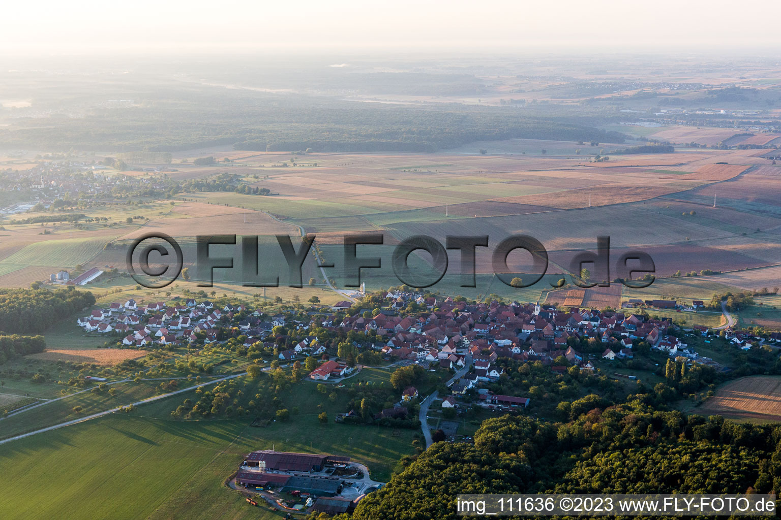 Engwiller im Bundesland Bas-Rhin, Frankreich aus der Luft