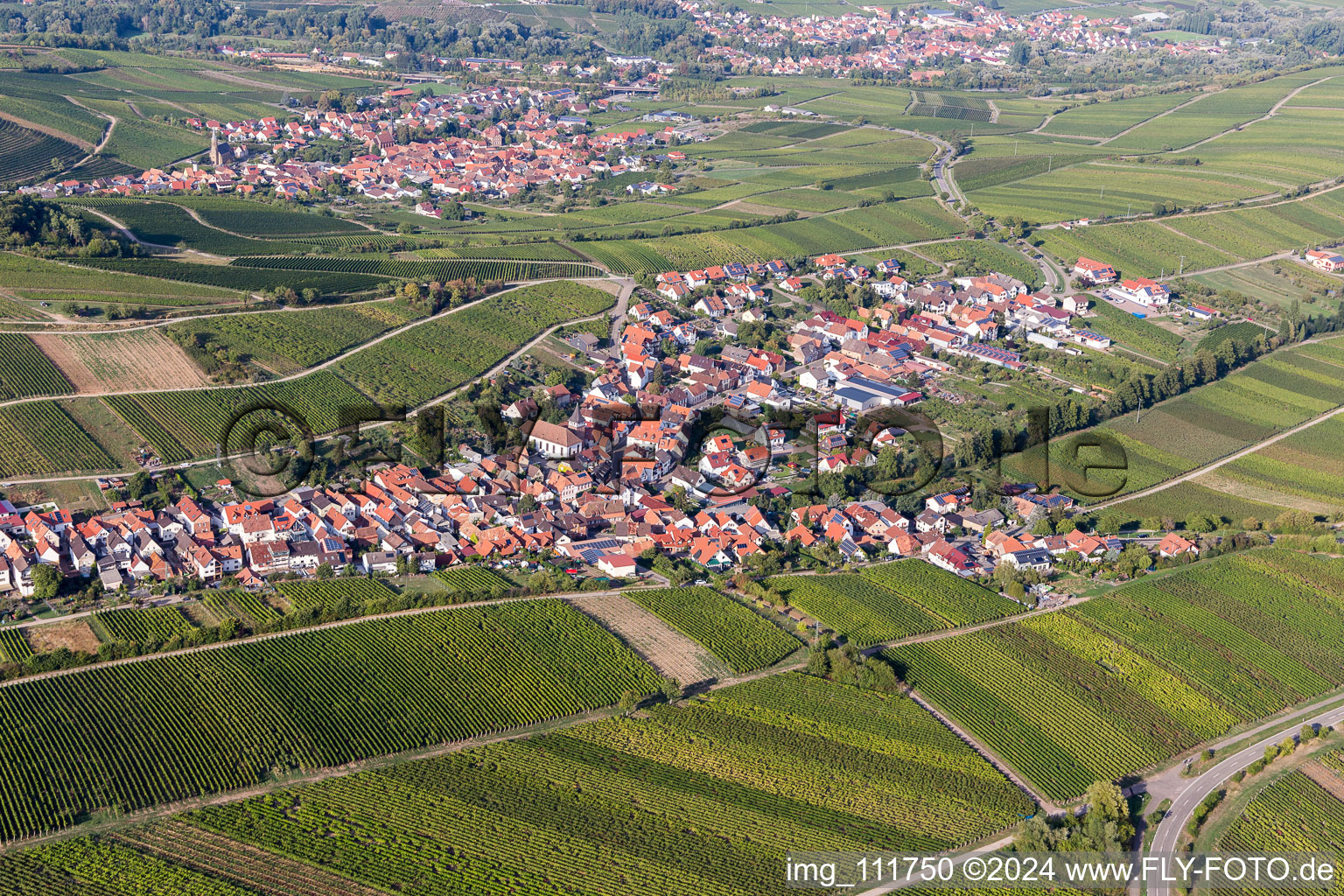 Drohnenaufname von Ranschbach im Bundesland Rheinland-Pfalz, Deutschland