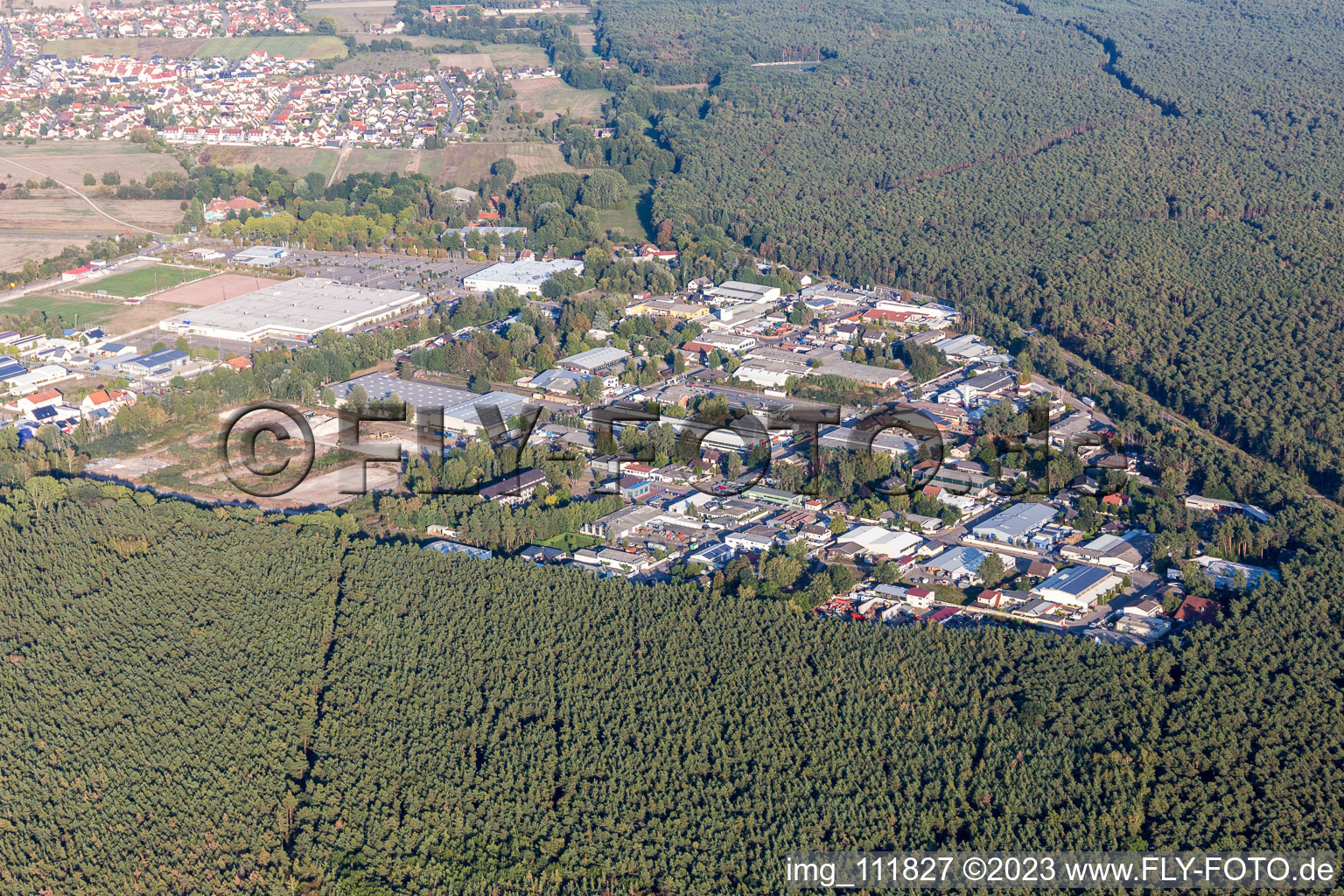 Luftbild von Industriegebiet Süd in Haßloch im Bundesland Rheinland-Pfalz, Deutschland