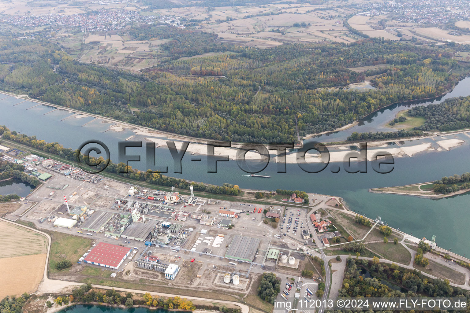 Drohnenaufname von Lauterbourg im Bundesland Bas-Rhin, Frankreich