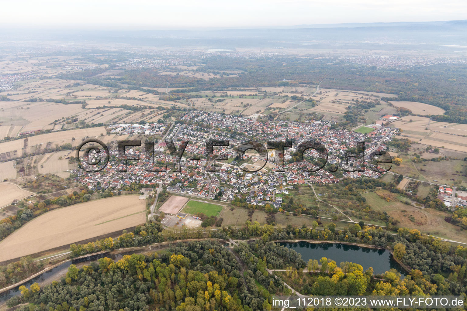Luftaufnahme von Illingen im Bundesland Baden-Württemberg, Deutschland