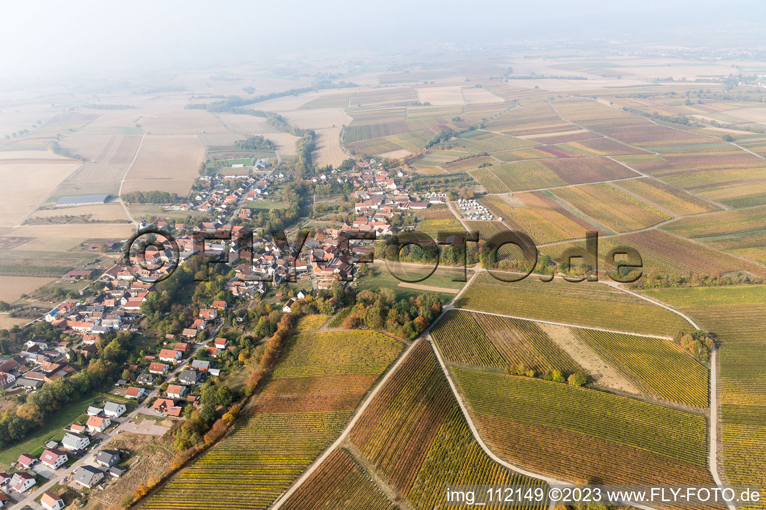Dierbach im Bundesland Rheinland-Pfalz, Deutschland aus der Drohnenperspektive