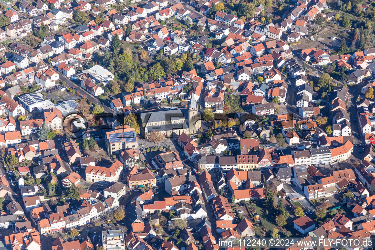 Luftbild von Östringen im Bundesland Baden-Württemberg, Deutschland