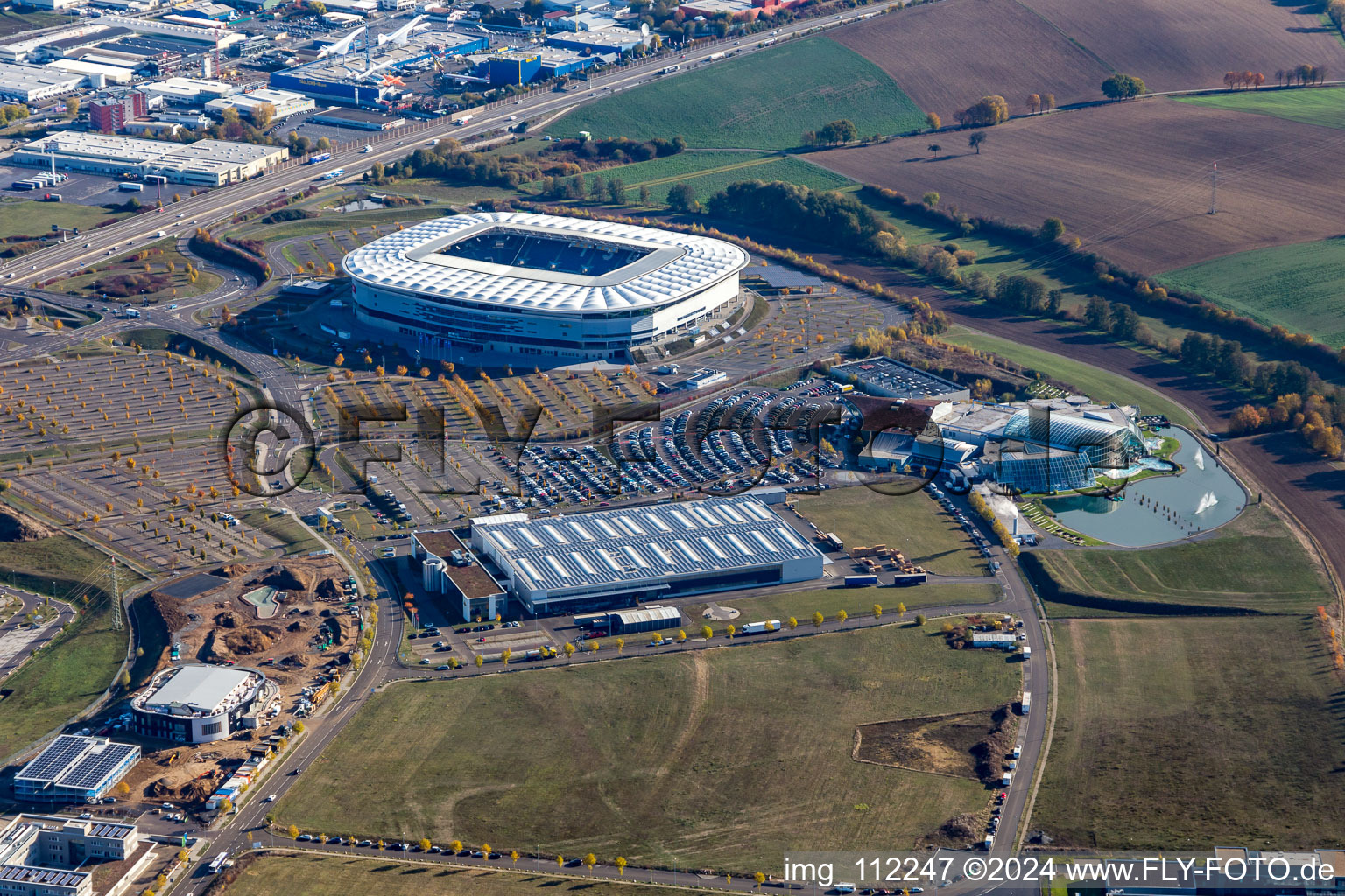 WIRSOL Rhein-Neckar-Arena in Sinsheim im Ortsteil Steinsfurt im Bundesland Baden-Württemberg, Deutschland