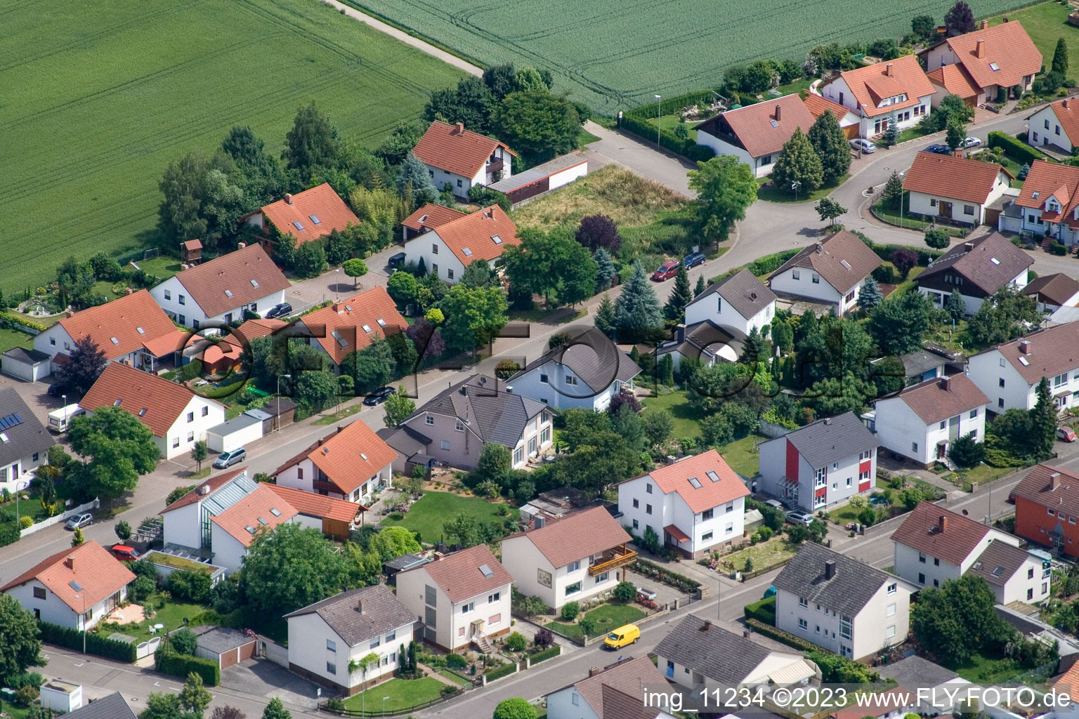 Luftaufnahme von Steinweiler im Bundesland Rheinland-Pfalz, Deutschland