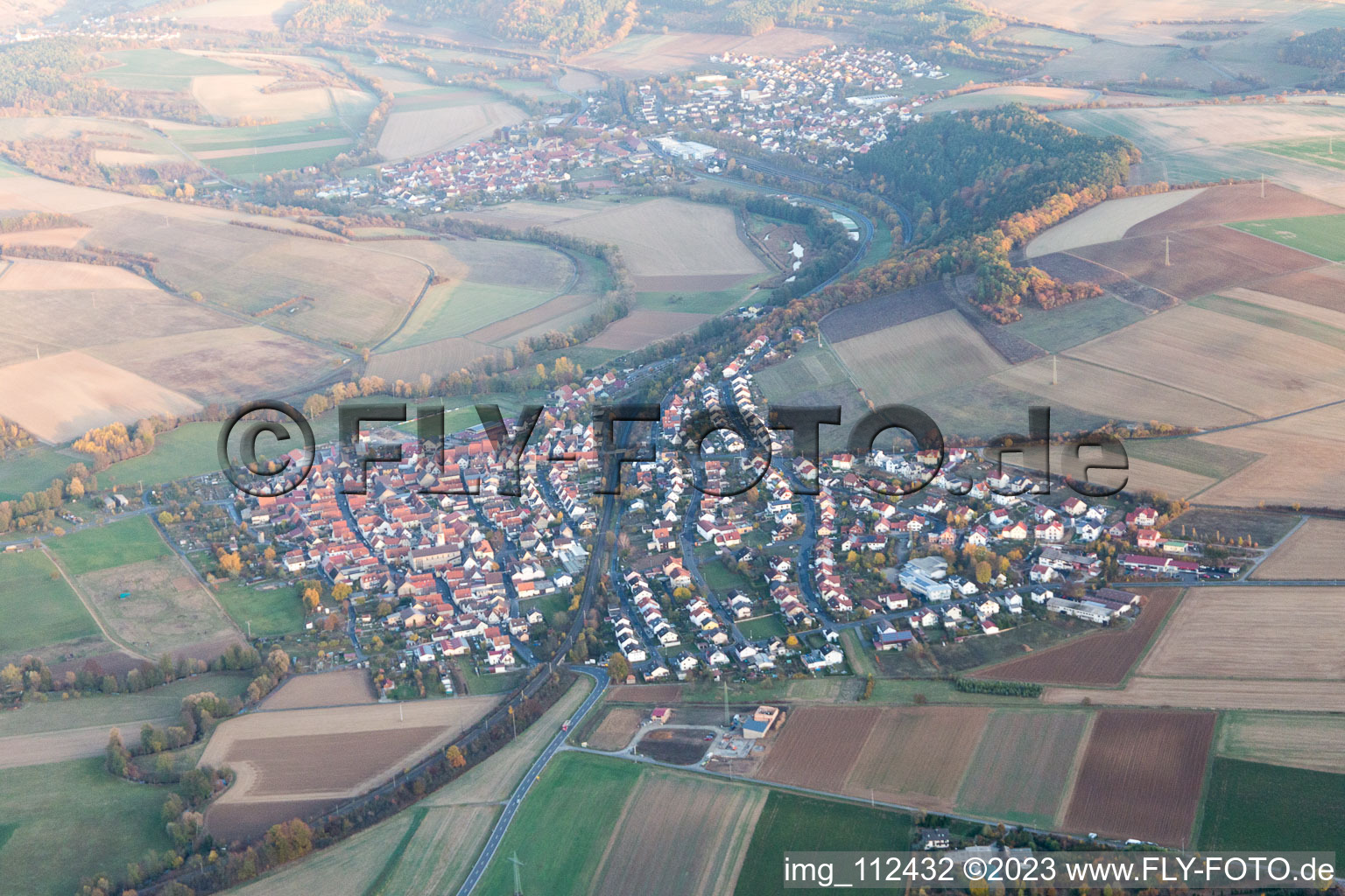 Luftaufnahme von Stetten im Bundesland Bayern, Deutschland