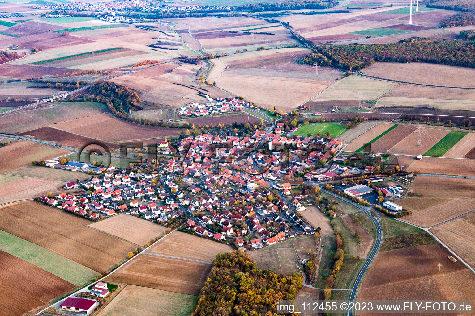 Luftbild von Zeuzleben im Bundesland Bayern, Deutschland