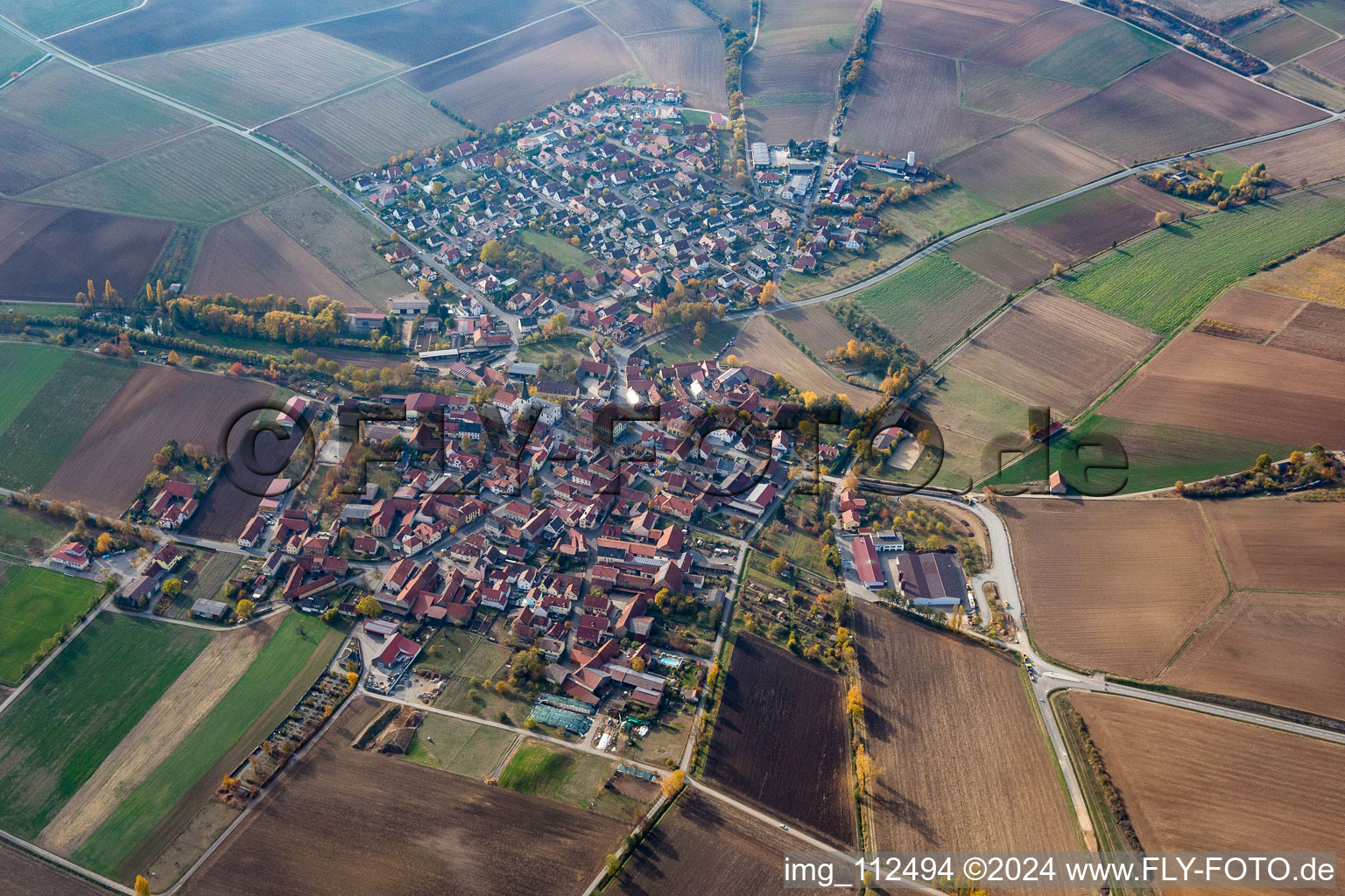 Luftbild von Frankenwinheim im Bundesland Bayern, Deutschland