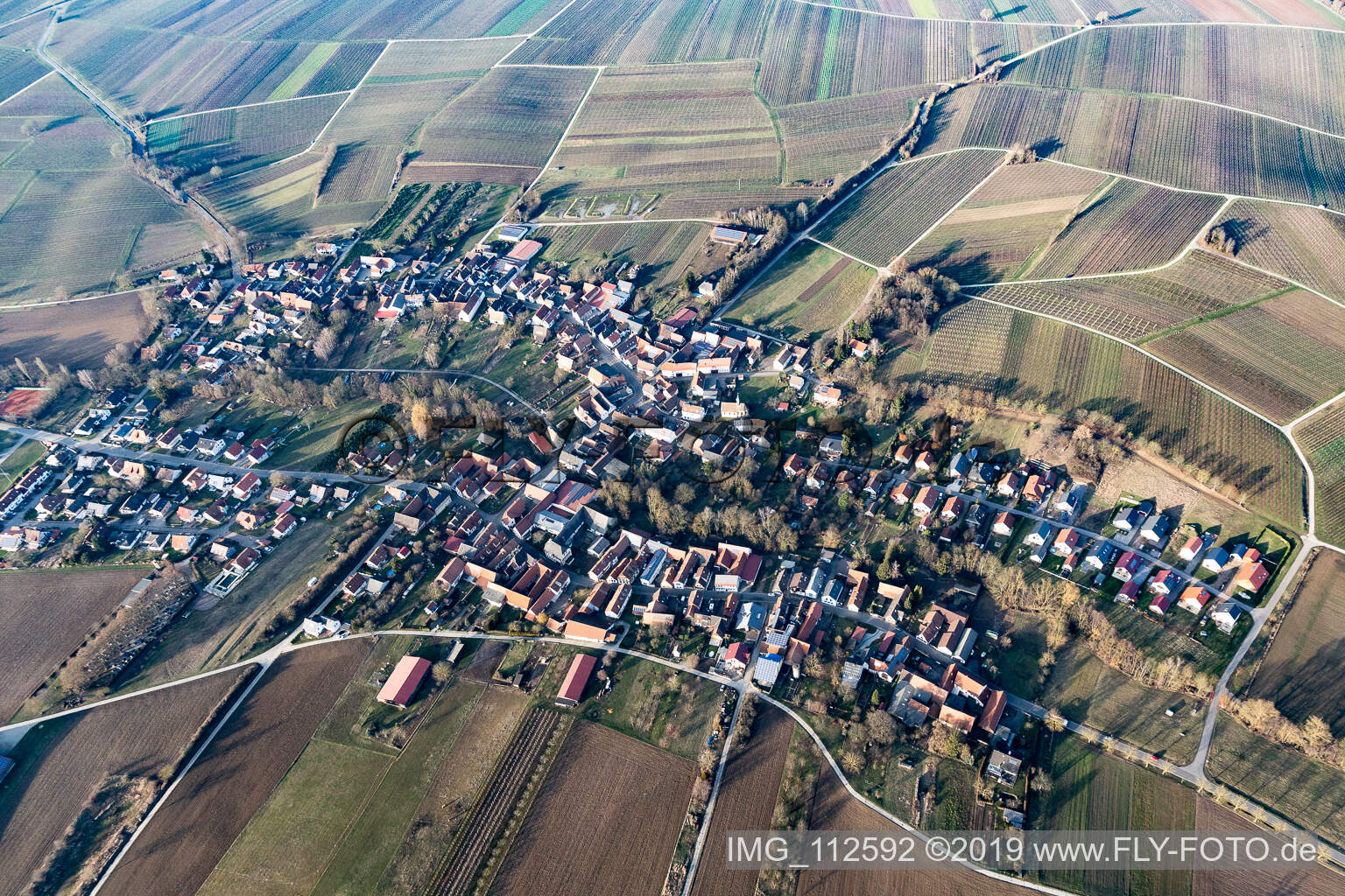 Luftbild von Dierbach im Bundesland Rheinland-Pfalz, Deutschland