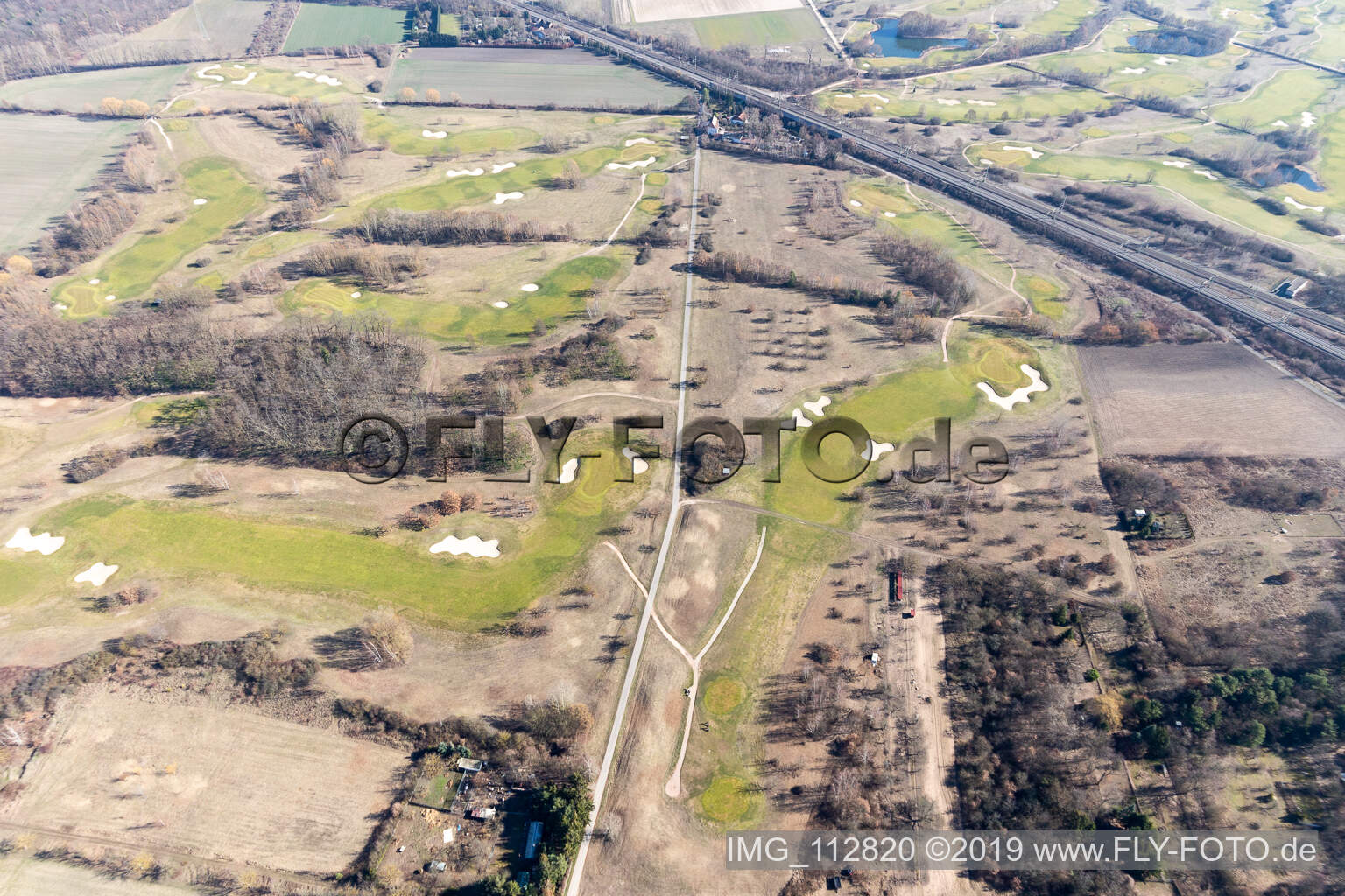 Luftaufnahme von Golfplatz Kurpfalz in Limburgerhof im Bundesland Rheinland-Pfalz, Deutschland