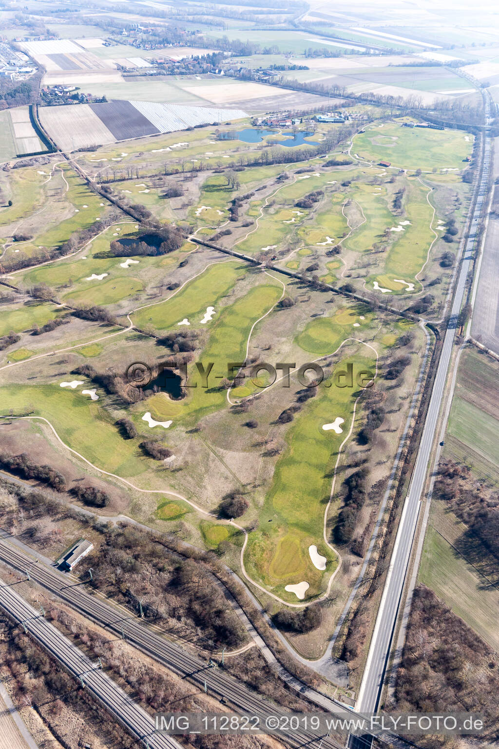 Luftbild von Gelände des Golfplatz Golfplatz Kurpfalz in Limburgerhof in Schifferstadt im Bundesland Rheinland-Pfalz, Deutschland