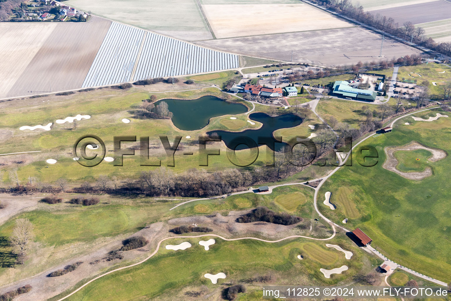 Golfplatz Kurpfalz in Limburgerhof im Bundesland Rheinland-Pfalz, Deutschland von oben